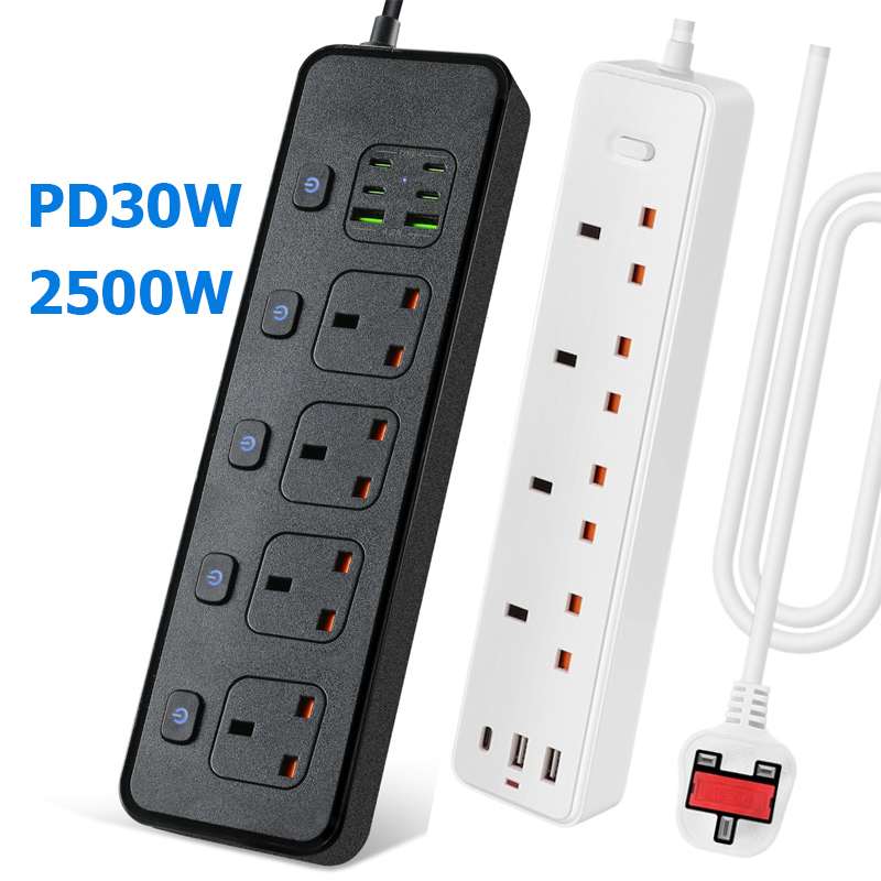 Power Strip Desk - 멀티탭 UK MY SG 과부하 보호