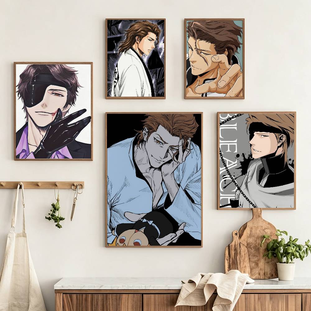Home Office Bleaching - A-Aizen S-Sosuke 애니메이션 블리치 포스터 HD