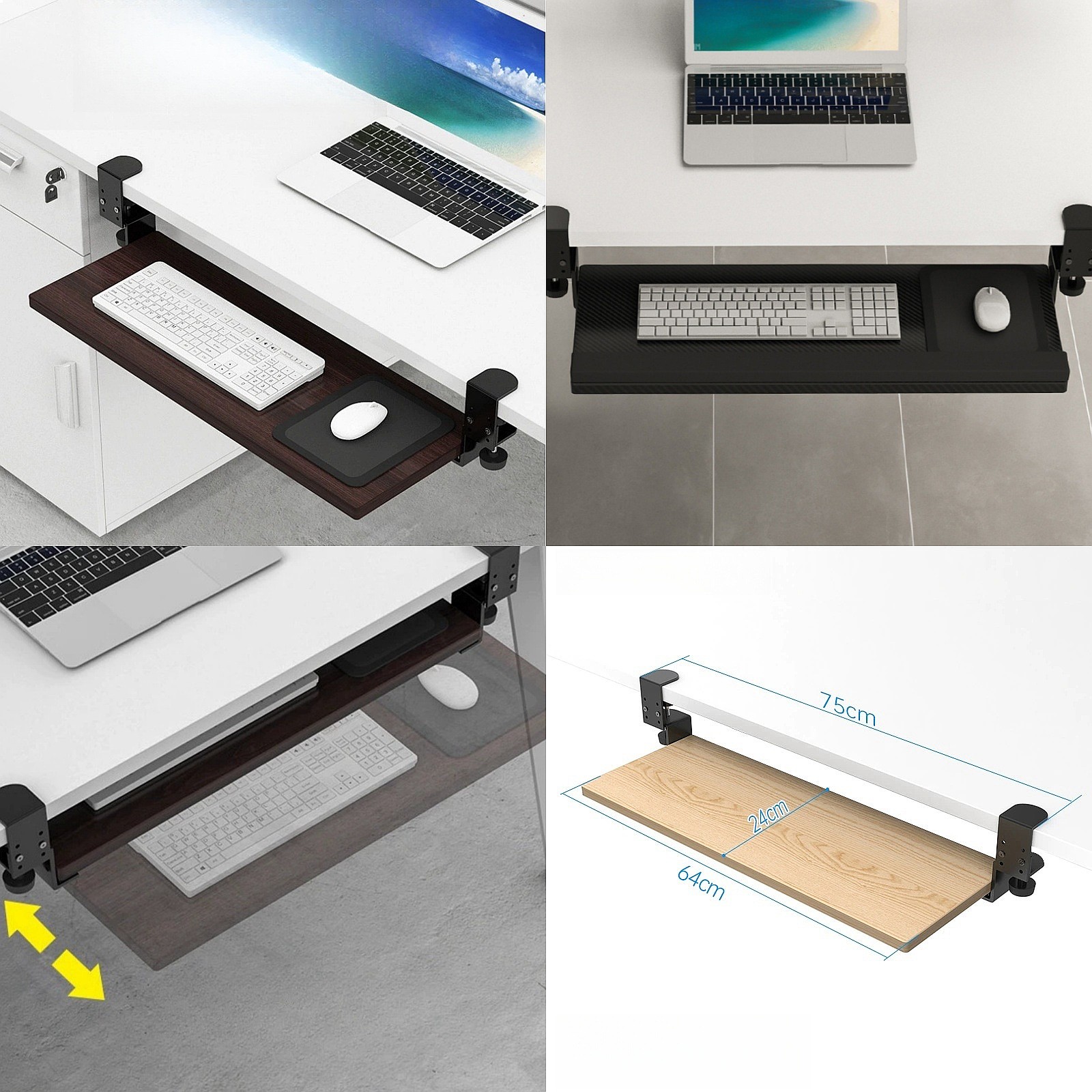 Keyboard Tray Under Desk - 테이블 아래 키보드 브래킷, 책상 아래