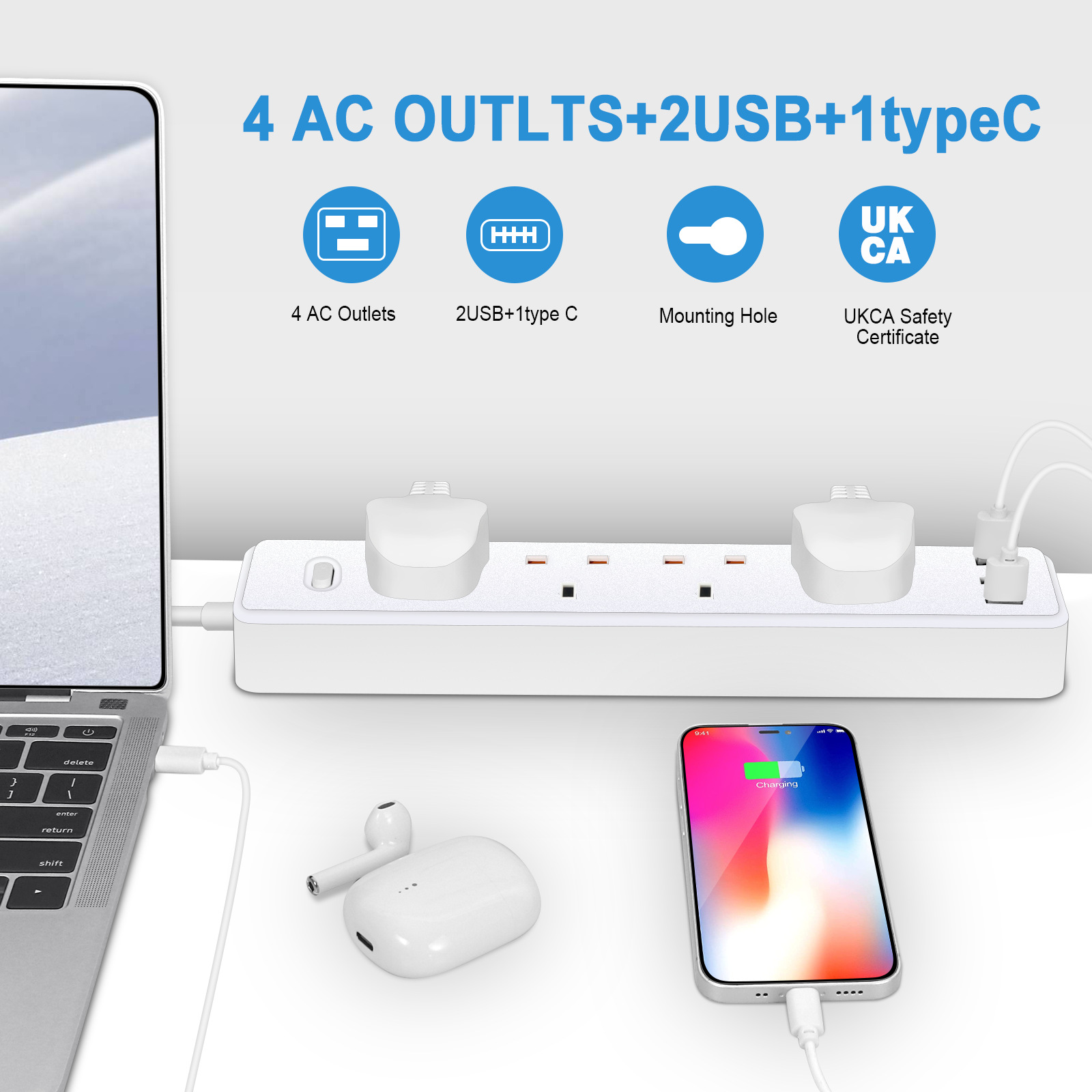 멀티탭 UK MY SG 과부하 보호 익스텐션 케이블,  - Power Strip Desk 리뷰 및 가격