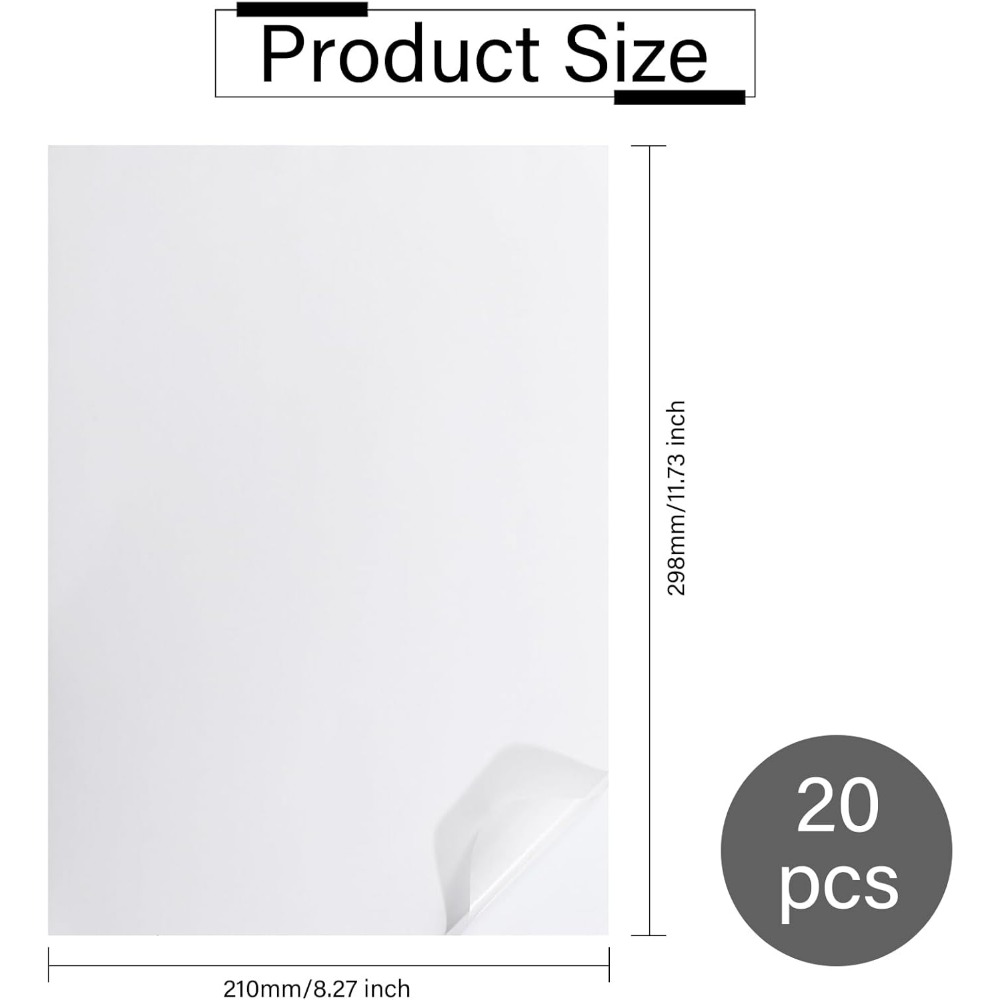 20PCS A4 인쇄용 피지 종이 접착 아세테이트 종이 - Laser Printer Home 리뷰 및 가격