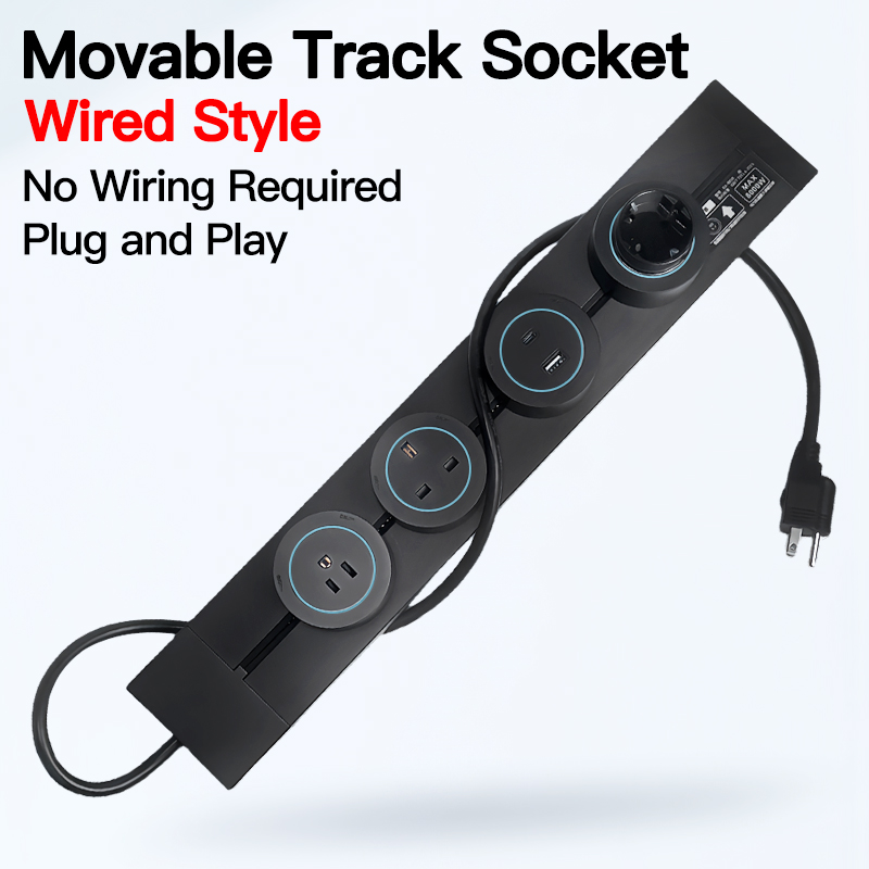 벽걸이형 파워 트랙 소켓 미국/EU/영국 플러그 어댑터 - Power Strip Desk 리뷰 및 가격
