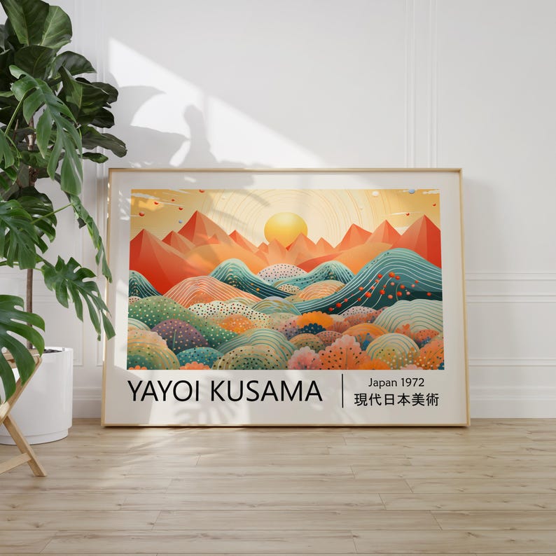 1pc 야요이 쿠사마 추상 풍경 포스터 - 거실 및 침 - Home Office Japandi 리뷰 및 가격