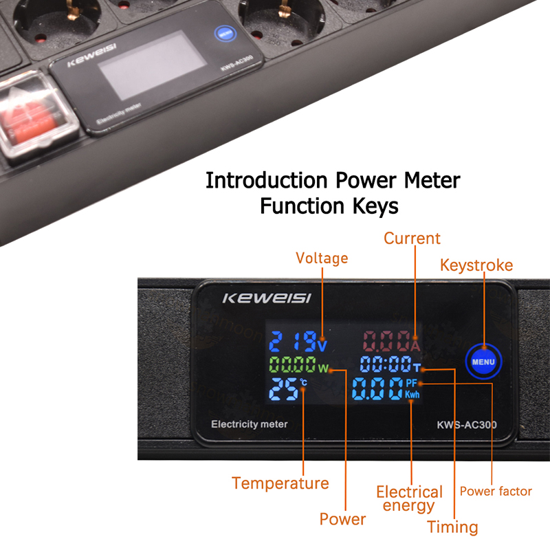 랙 마운트 디지털 전류계 전압계 전류계, 16 웨이 독 - Power Strip Desk 리뷰 및 가격