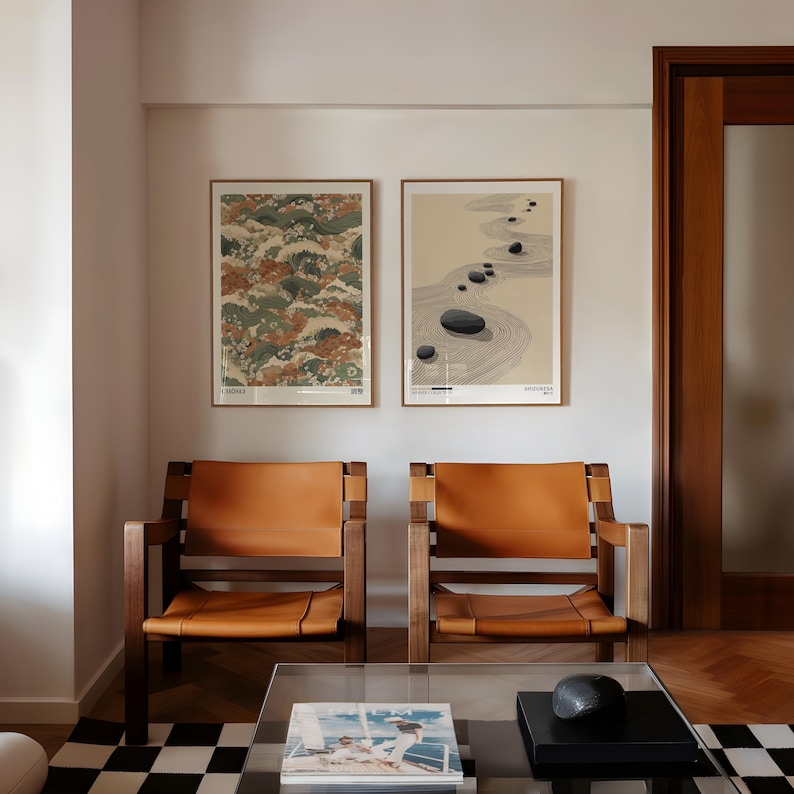 2pcs Japandi Zen 캔버스 벽 아트 포스터, - Home Office Japandi 리뷰 및 가격