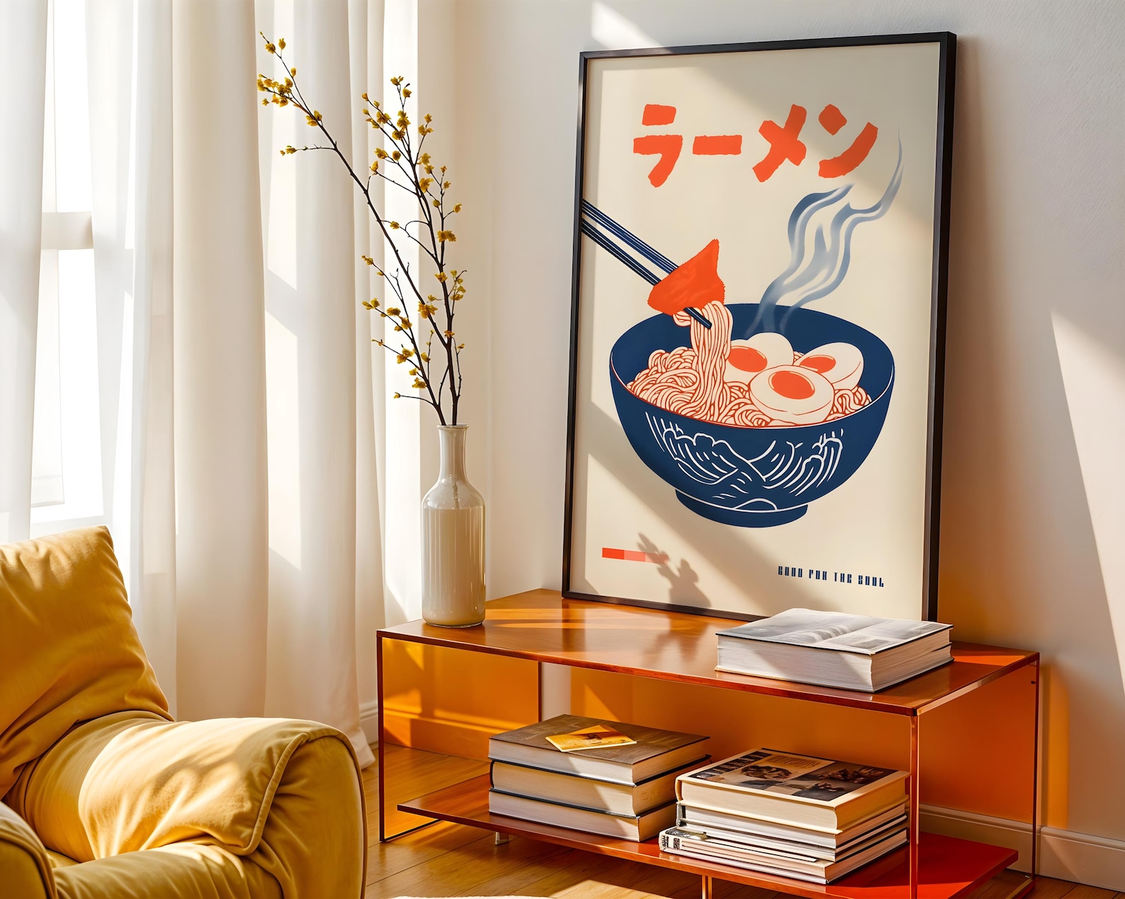 일본 라멘 캔버스 프린트 – 일본 음식 프린트, 라멘  - Home Office Japandi 리뷰 및 가격